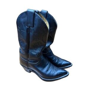 Justin Black London Calf Western Boots Women’s Size 7B